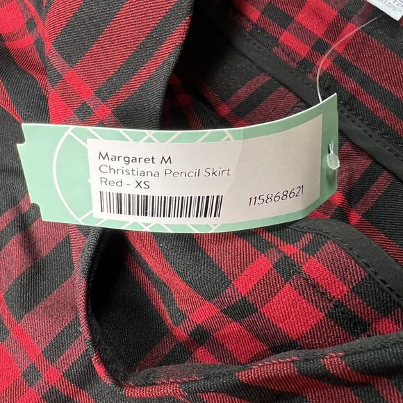 Stitch Fix Margaret M Red And Black Pencil Skirt - Picture 7 of 11